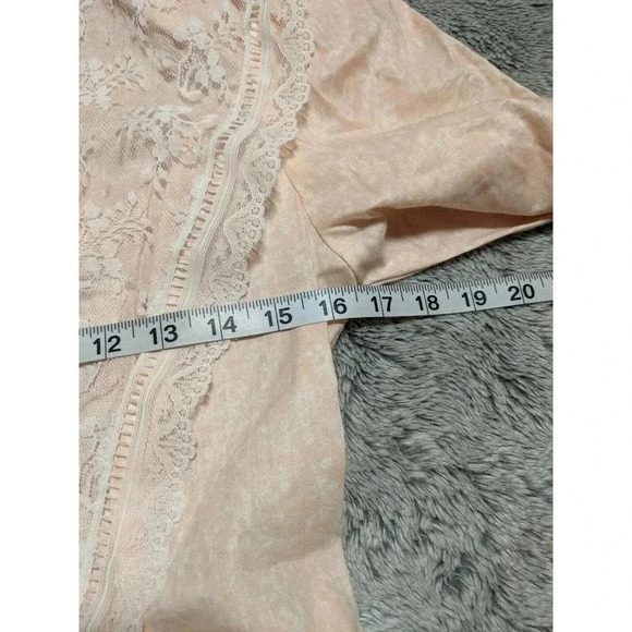Vintage Gunne Sax Peach Lace Prairie Victorian 70s 80s Cottage Dress Size 9 - Picture 9 of 10